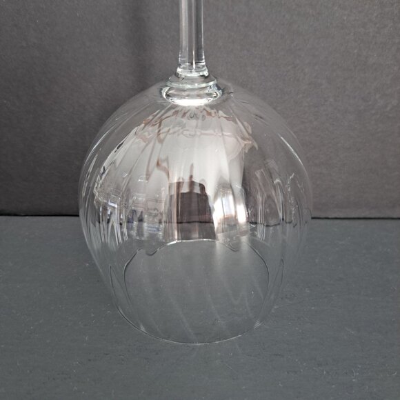 Crate & Barrel Natalie Water Goblet 7.5" Optic Bowl Blown Glass 2001 Vintage - Picture 2 of 7